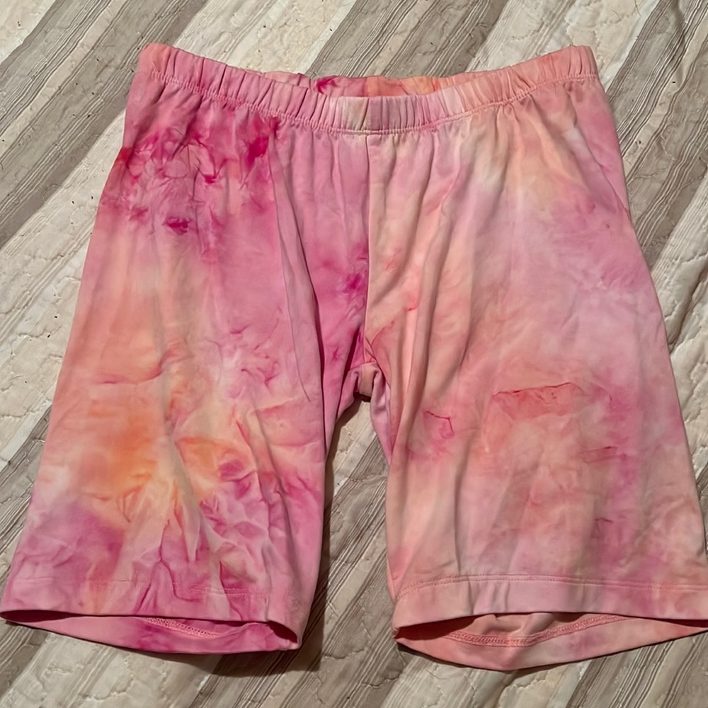 Pink biker shorts